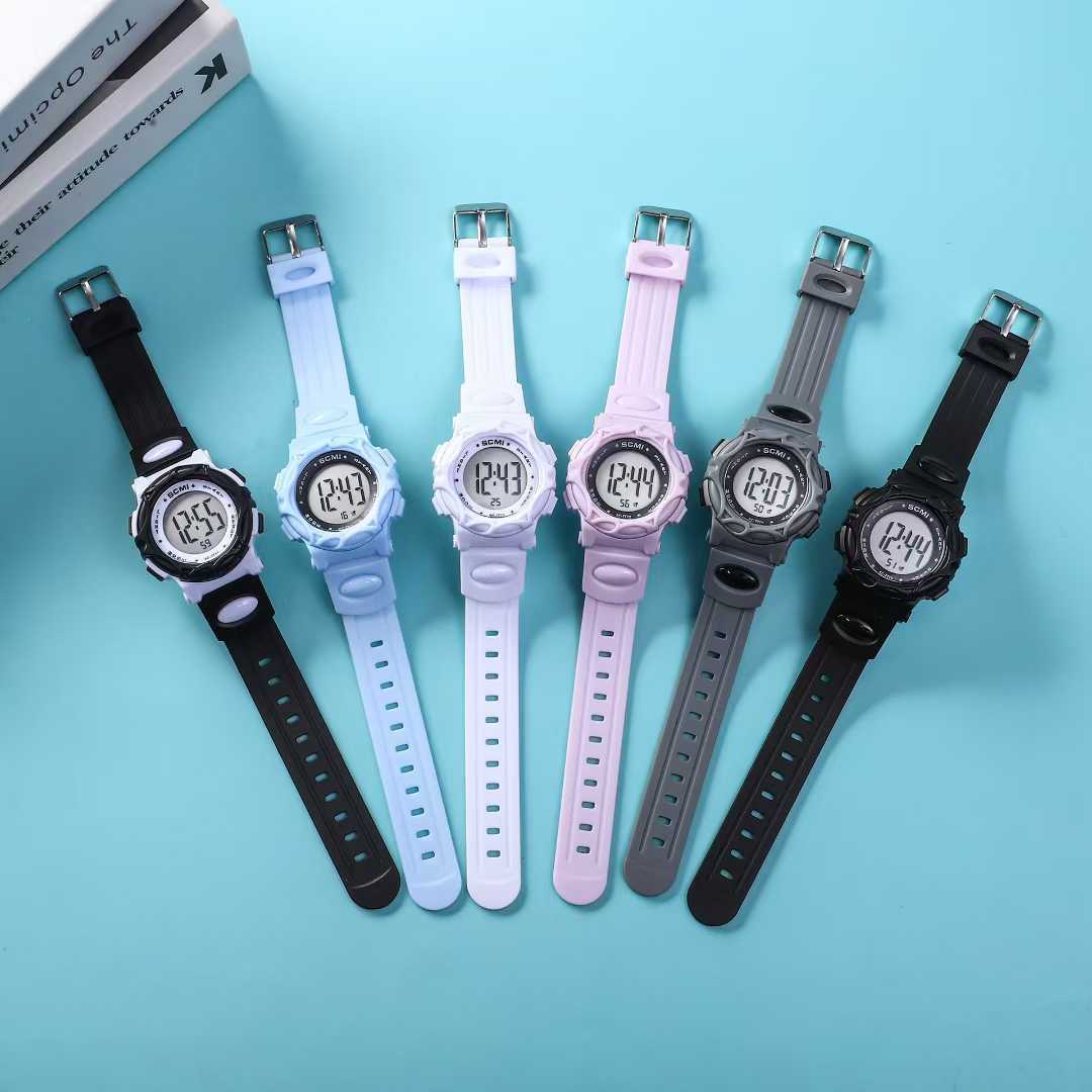 Shizhun Electronic Watch Amazon's Popular Electroplating Wholesale Student Model Children's Watch Multi-Functional Waterproof Sports Watch
