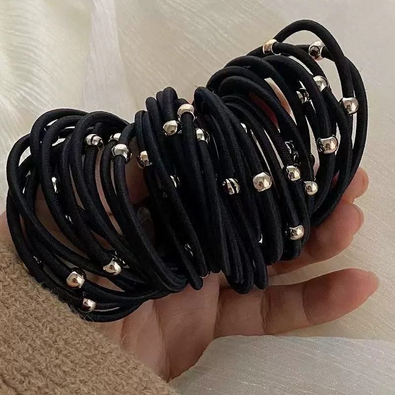 Elastic sports rostometer for gym, ponytail, durable hair rope, harmless hair accessory, no hair damage