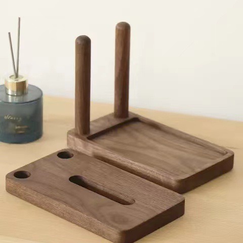 Nogal negro, haya, madera maciza, caja de pañuelos de lujo ligero, sala de estar, dormitorio, hogar, hotel, caja de dibujo, caja de papel simple de madera