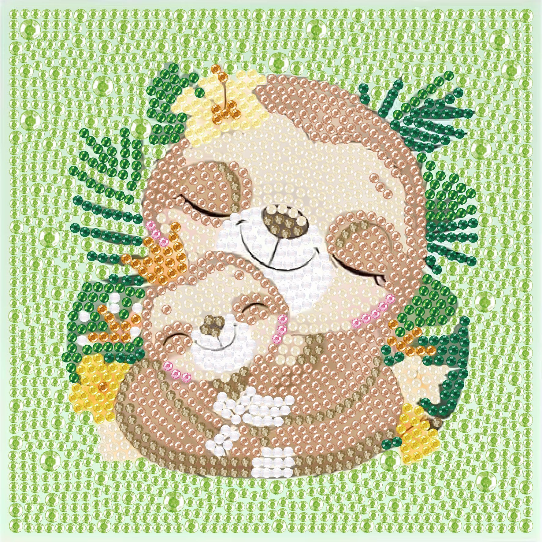 DS26 single cartoon diamond painting (with frame 15*15cm)