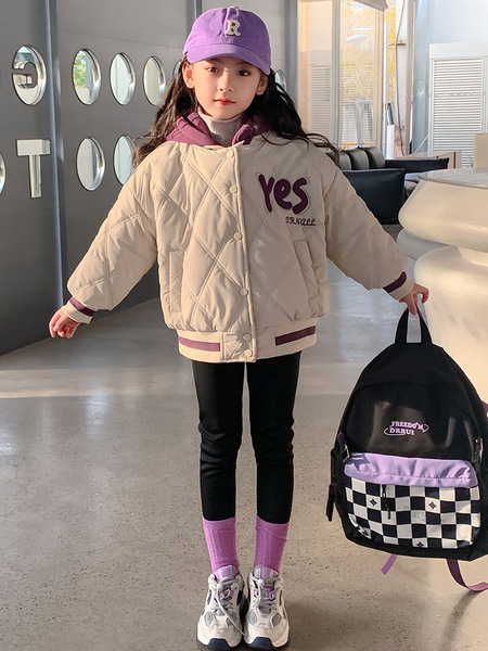 Winter children's short quilted jacket