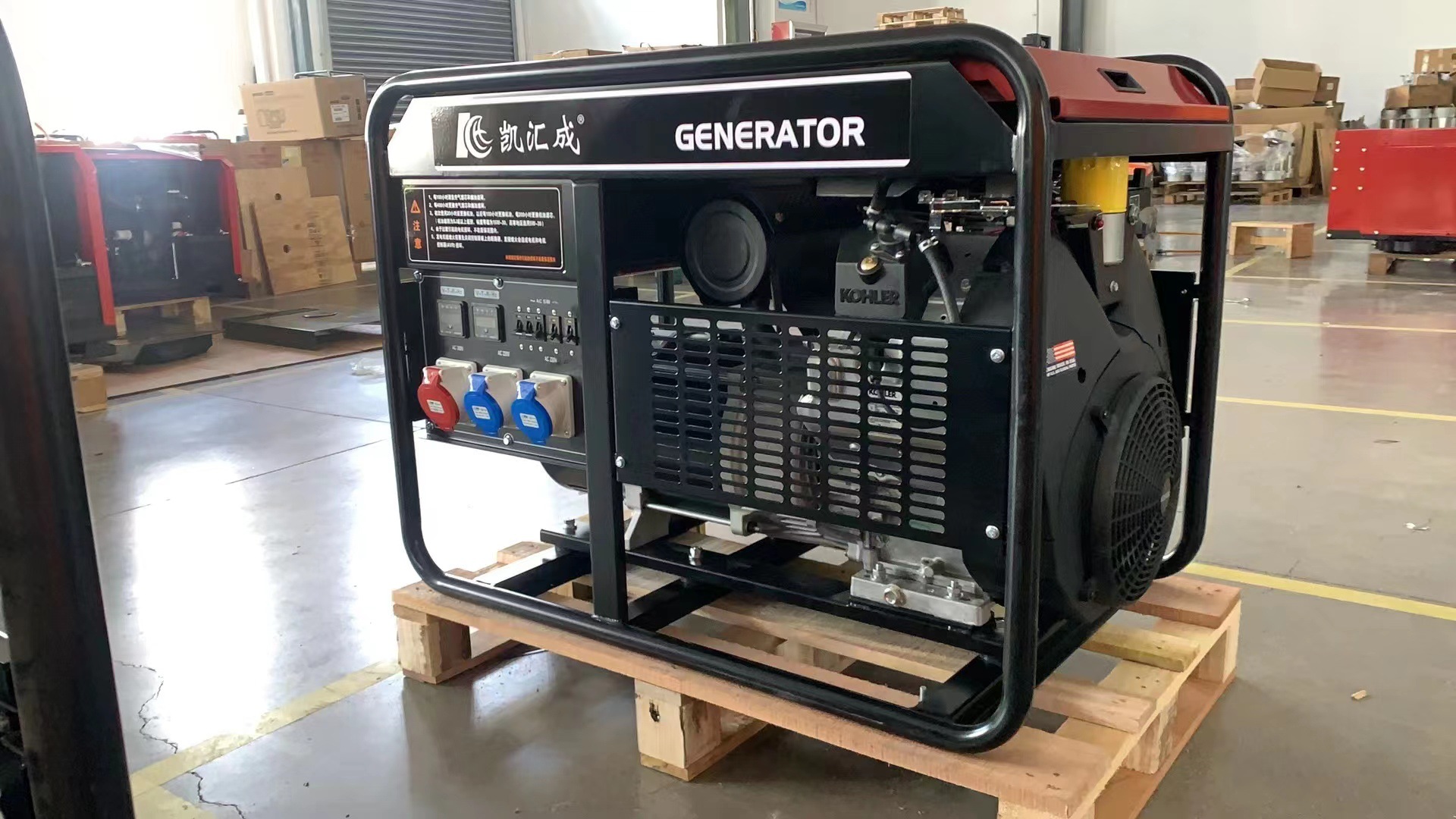8kw  科勒品牌 双缸 电启动  移动式 汽油发电机组 KL-1110