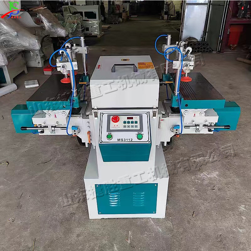 Horizontal de doble extremo espiga y máquina tragaperras carpintería Tenon automática máquina de perforación mesa y silla banco de escritorio de doble extremo de ranura de la máquina