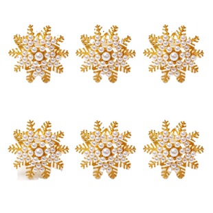 Cross-border supply Christmas new hotel table Pearl snowflake napkin ring napkin ring napkin buckle