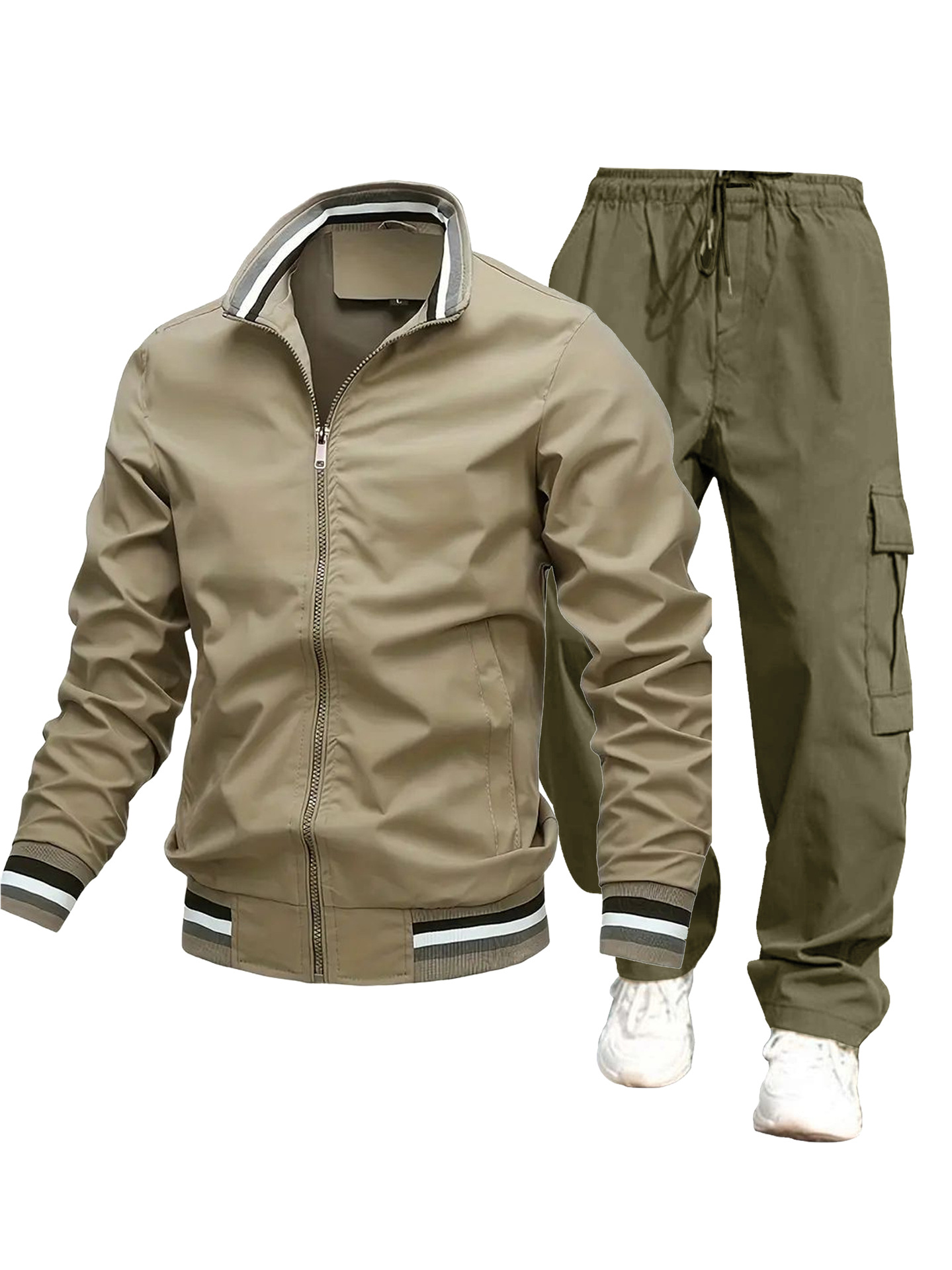Herrenbekleidung 2024 neuer trendiger Herren-Herbst- und Winter-Freizeitmantel Modetrendmantel Herrenoberteile dünne Jacke Anzug_voghion.com