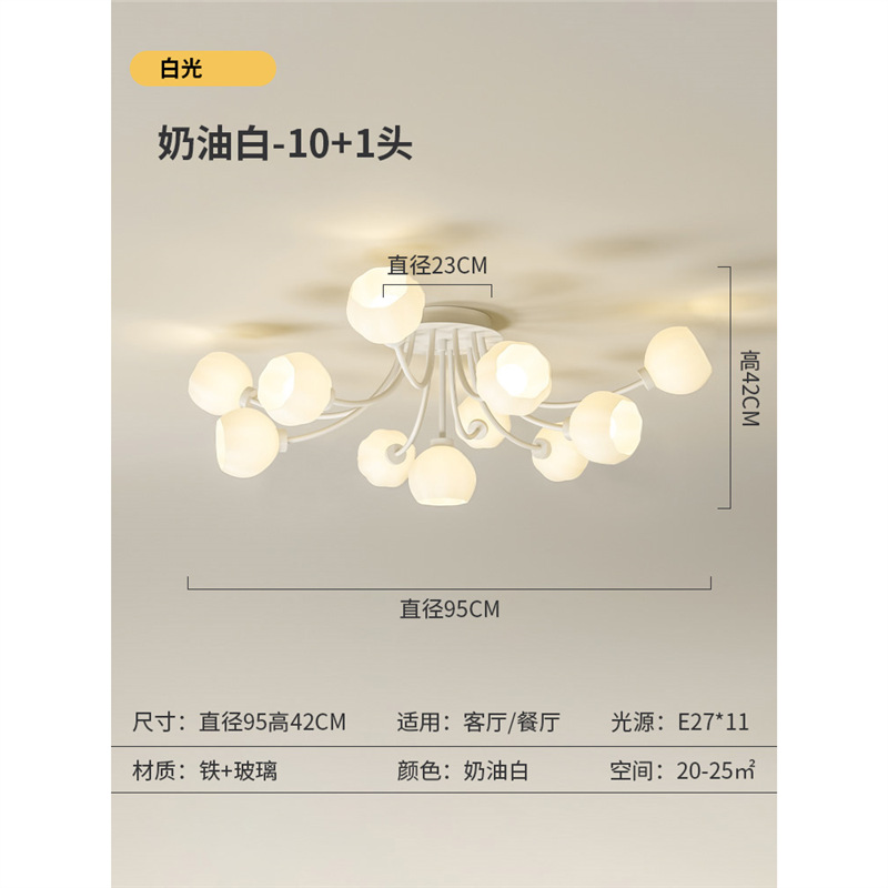 풀 스펙트럼·눈 보호-크림 화이트-11 헤드-3색 조광 20W/헤드