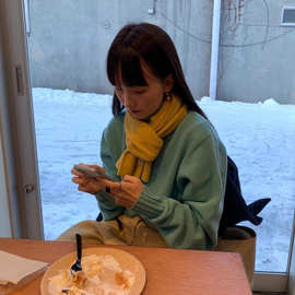 现货2025冬季新韩国东大门le*obe纯色毛衣高领70羊毛针织衫上衣女