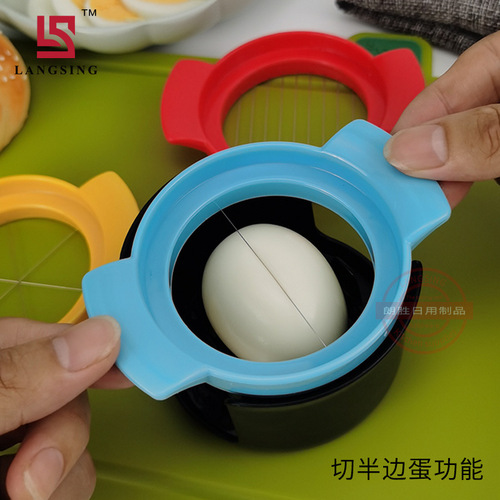 Factory direct supply multifunctional egg slicer three-in-one stainless steel egg slicer pine egg slicer