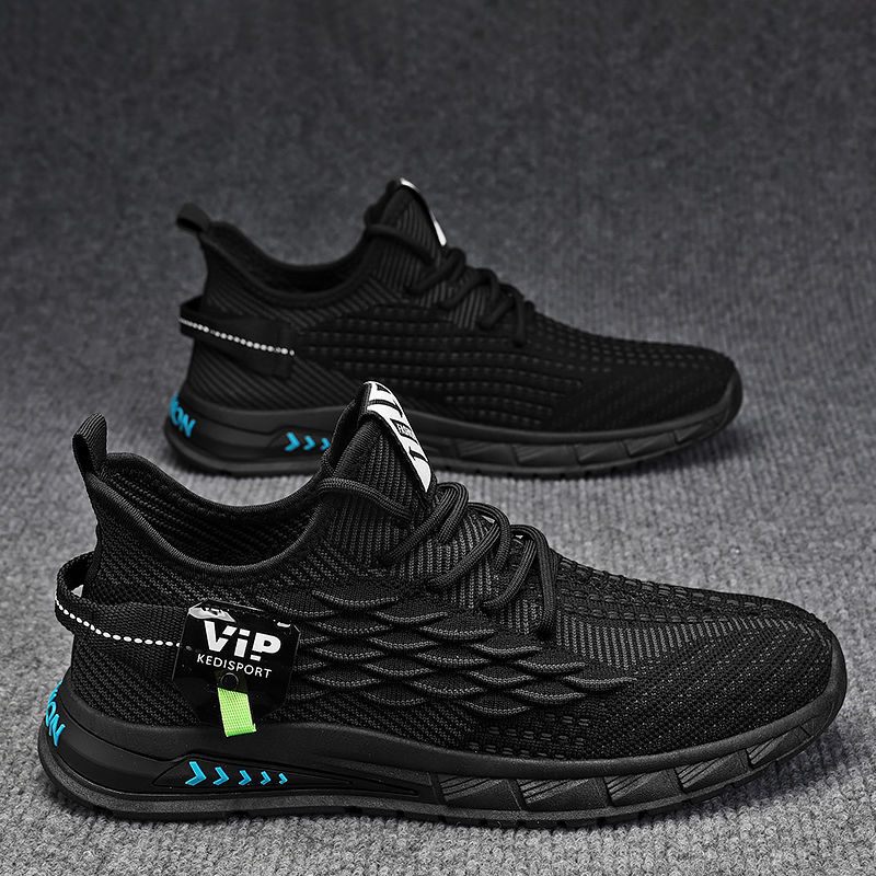 Zapatos de hombre Primavera y verano Coconut Transpirable Nueva malla Zapatos deportivos antideslizantes para correr casuales para hombres Zapatos de moda de tejido volador de todo fósforo