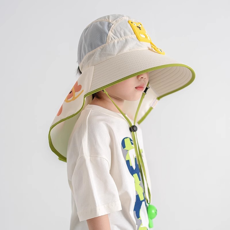 en el viento letras niños bordados sombrero hombre sombrero respirado de verano protector solar sombrero para niños al aire libre sombrero de estudiantes