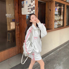 デザイン感のある蝶結びの長袖の上着の女性の春と秋の新型の襟の刺繍のゆったりしている大衆の上着のファッション