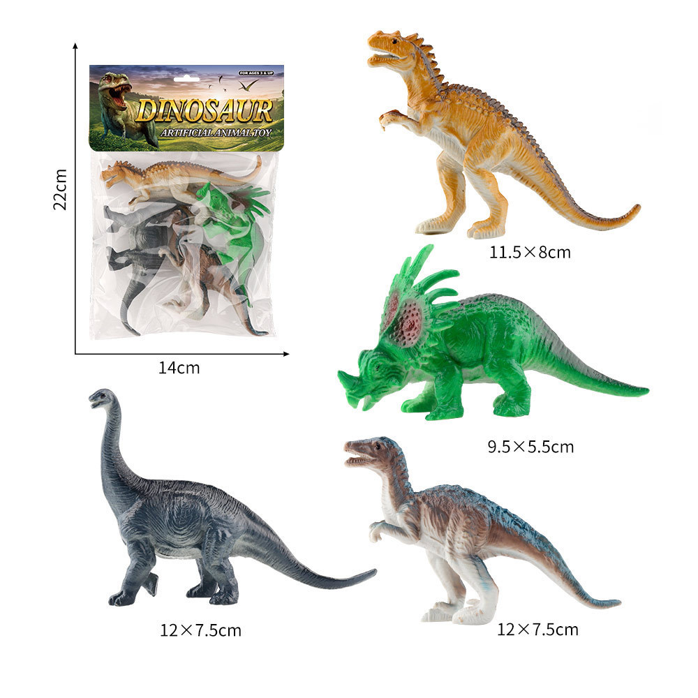 Juego de juguete de modelo de animal de dinosaurio de simulación de PVC granja océano aves de corral insectos rompecabezas para niños adornos de educación temprana