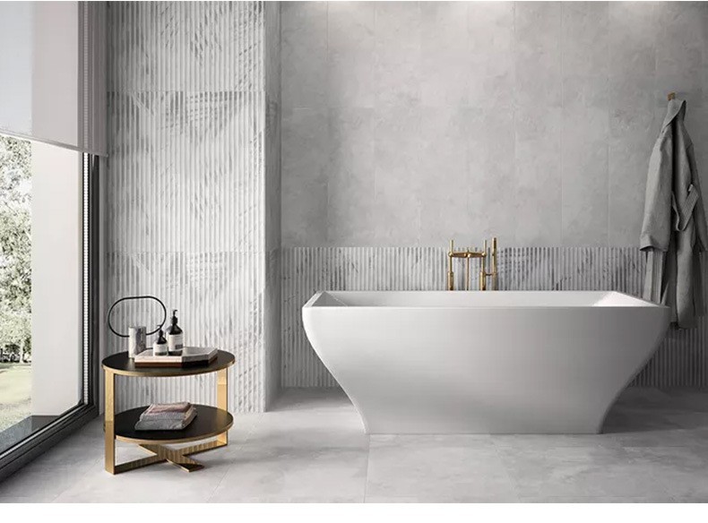 The manufacturer wholesals floor-standing bathtubs with faucets, bathtub edges, vertical all-copper rose gold columns, and large flow with dual control of cold and hot water undefined