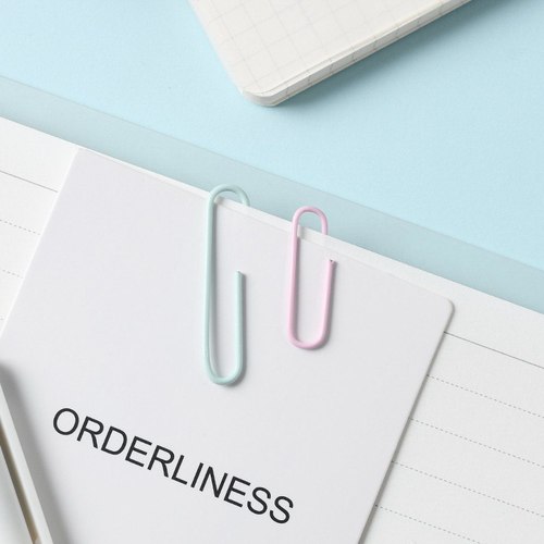 Lidemei macaron color paper clips fresh and creative boxed large and small paper clips metal binding office supplies