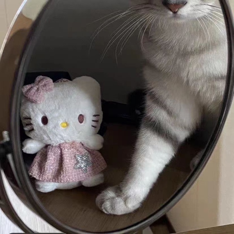 Ins少女kittyかわいいストラップスカートバッグぬいぐるみキーホルダープレゼント|undefined