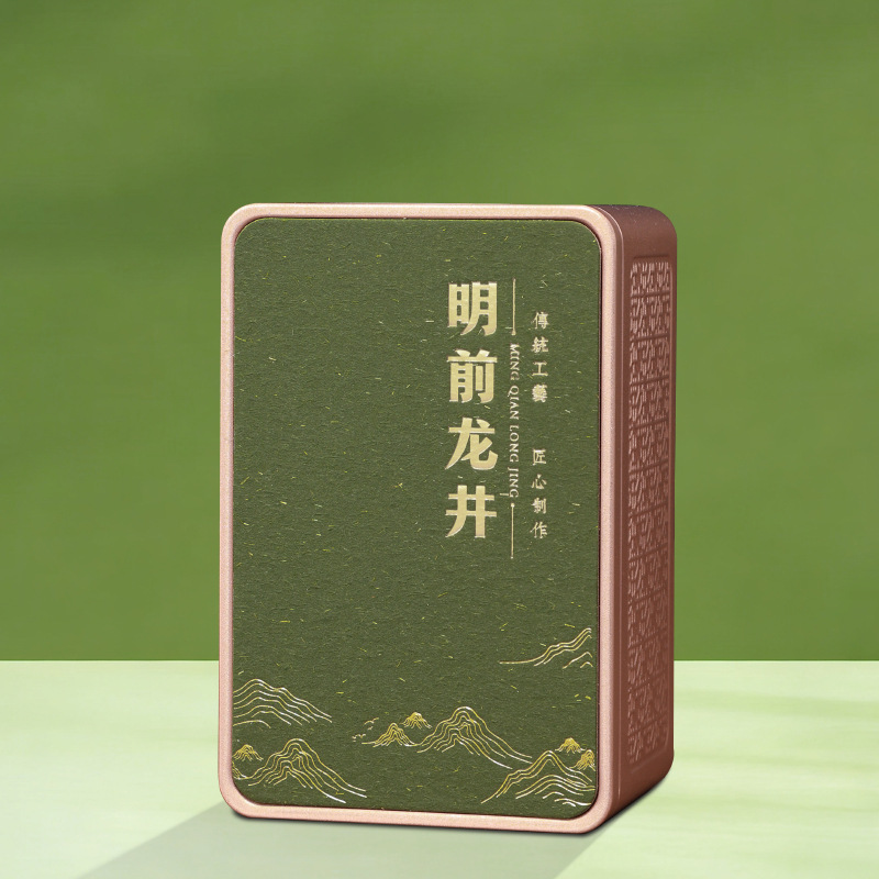 明前龙井铁罐礼盒内配罐绿茶红茶岩茶罐袋泡茶储存罐空罐中国风