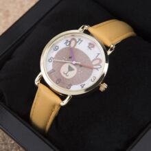 源头工厂跨境专供简约可爱儿童手表卡通小熊石英表(量多议价)