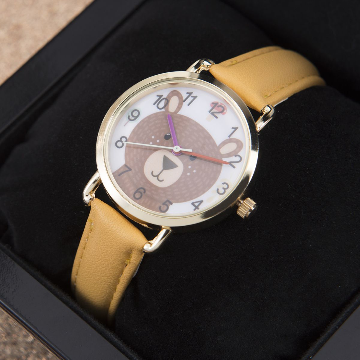 Nova najbolje prodajana ura, preprosta in ljubka otroška ura, risana kremenčeva ura z medvedkom v slogu kazalca, temperamentna ura_voghion.com