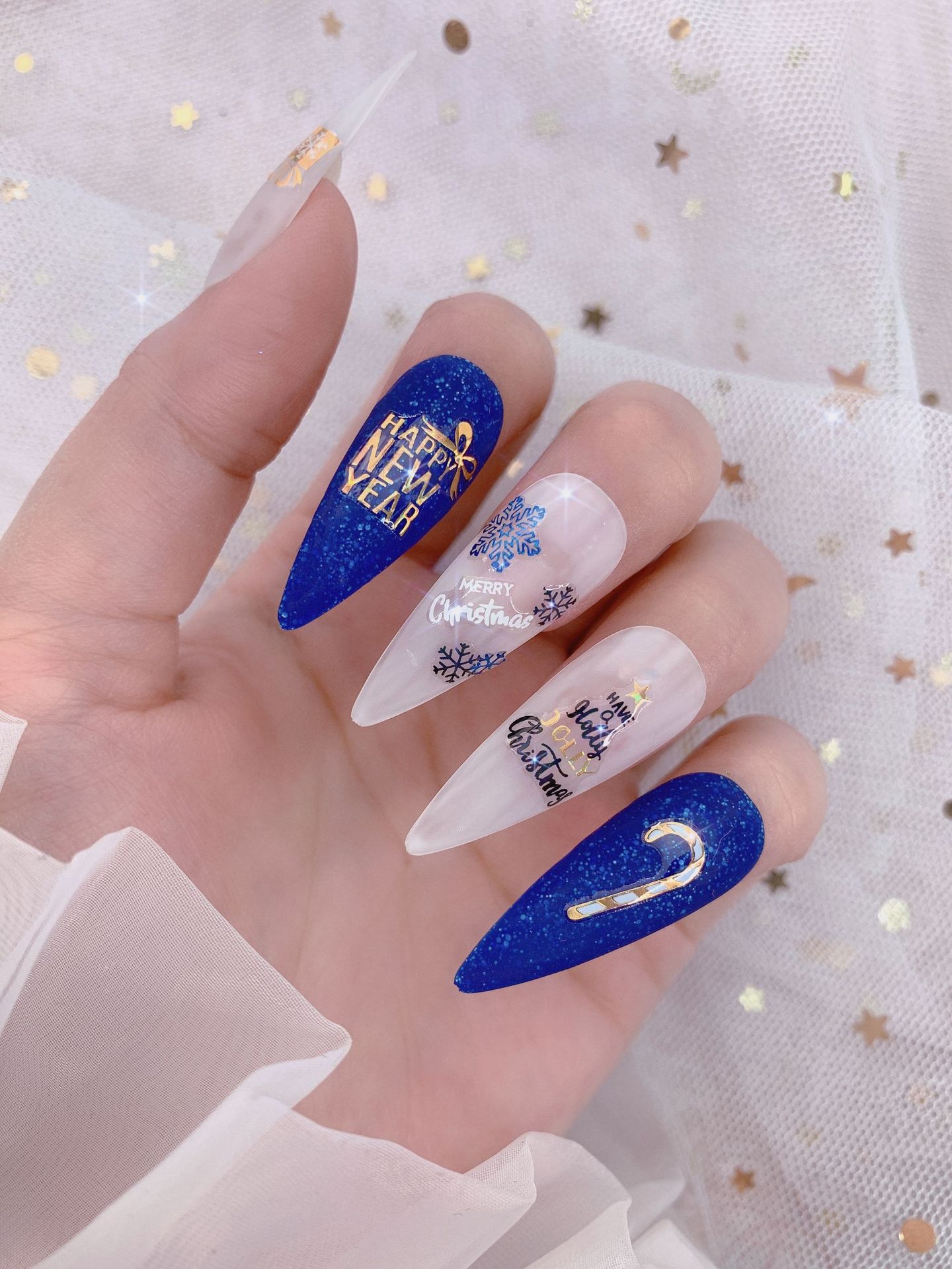 3g Weight Nail Patches Nail Supplies 1 Piece Quantity Santa Claus Pattern Simple Style Style Simple Style Santa Claus Paper Nail Patches 1 Piece 17