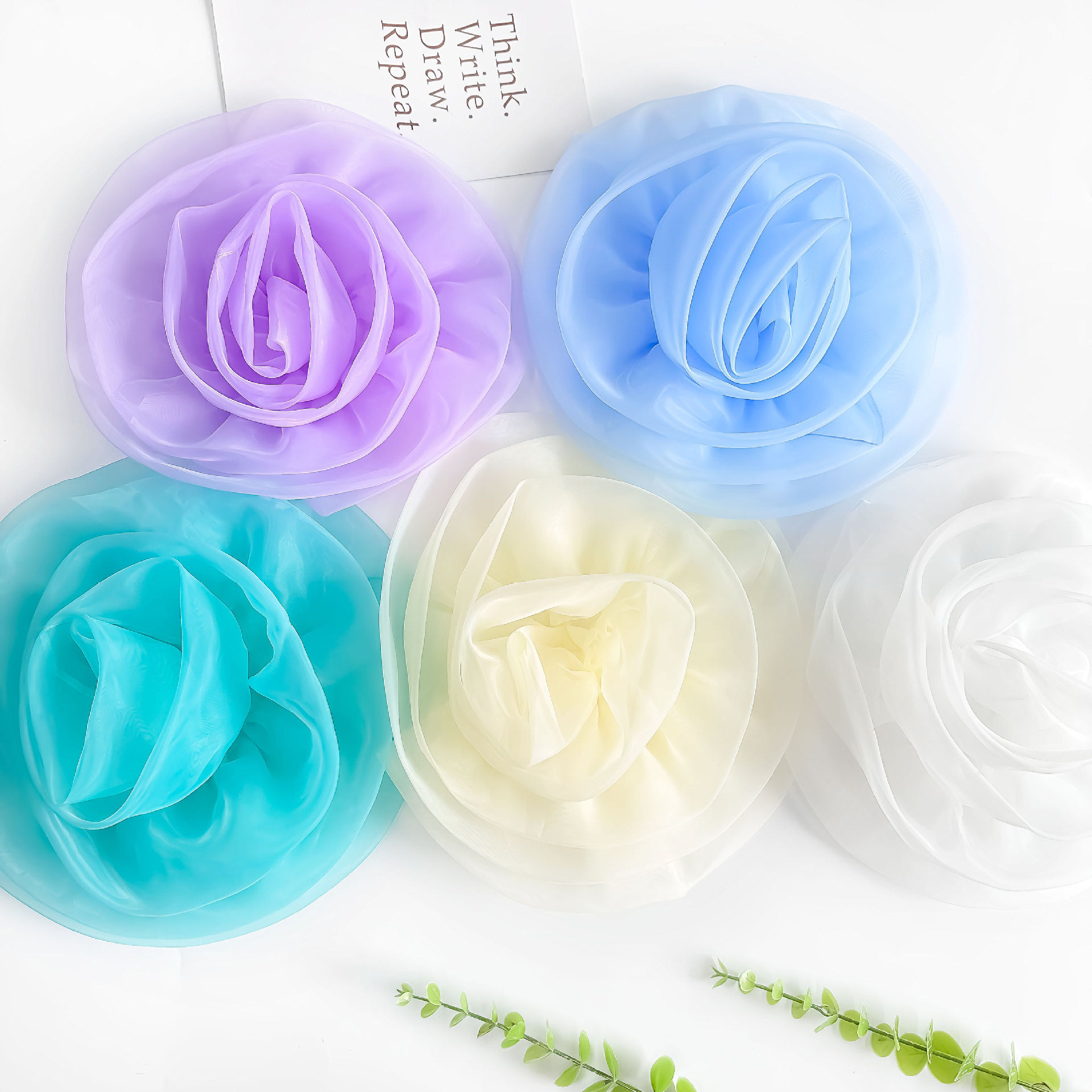 3D ogan camellia hecha a mano DIY material de decoración de cabello vestido de boda vestido de baile accesorios de ropa de espectáculo