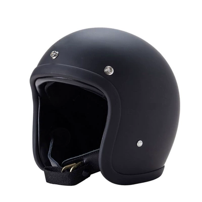 Bld Cross-Border Supply of 500Tx Electric Vehicle Motorcycle Helmets, Lightweight Helmets, Unisex Retro Cruise Helmets (Motosiklet kaskı (dəbilqə)) - matte-black-s