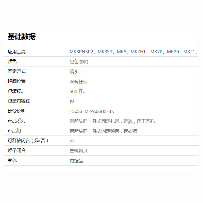 HellermannTyton������̫ͨ����ͷ 1 ��ʽ�̶���T50SSF 126-00125