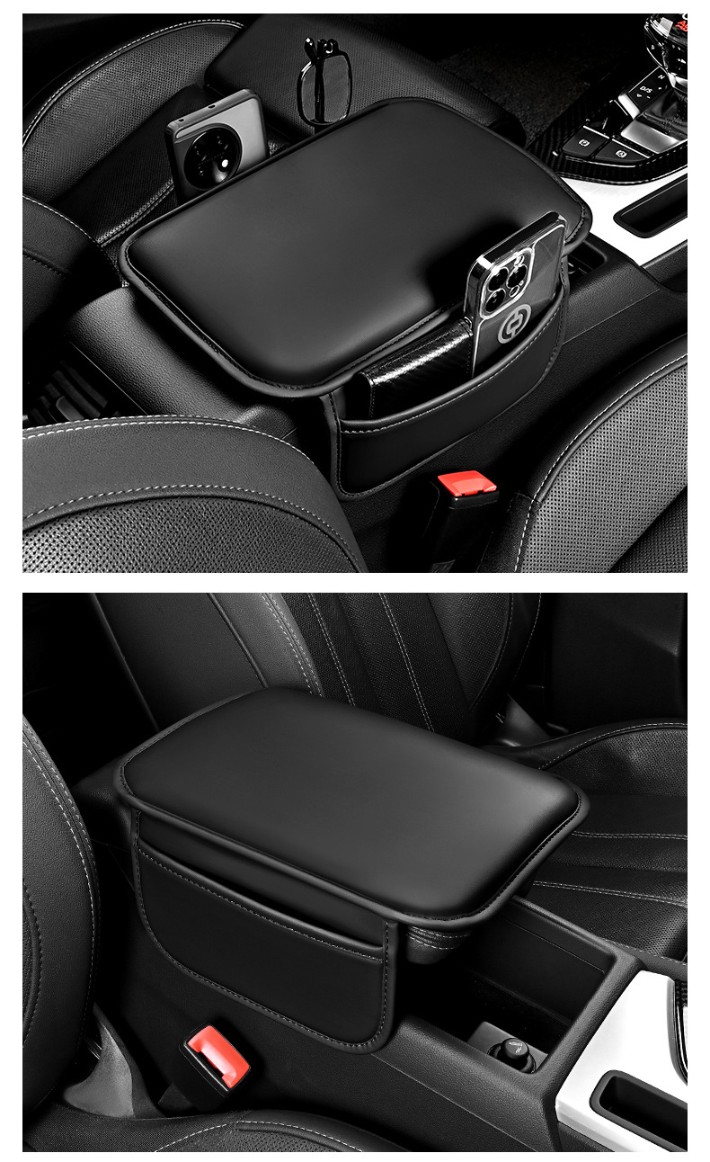 Car Armrest Box Pad Universal Storage Bag Car Tissue Box Elbow Support