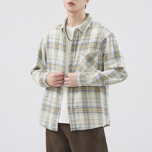 2025 Casual Loose Fit Striped Long-Sleeve Shirt for Men and Women, Trendy Han Style Couple's New Outerwear, Versatile and Fashionable, Suitable for All Seasons