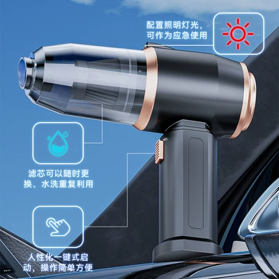Wireless Vacuum Cleaner Portable Handheld Car Home Strong Suction Brushed Dust Blower High Power Vacuum Cleaner Cross-Border
