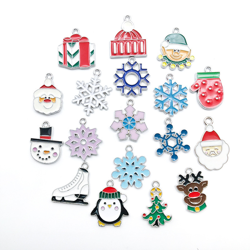 2g Weight Pendant Jewelry Making Type 16 * 21mm, 18 * 20mm, 18 * 21mm Jewelry Making Size DIY Jewelry Accessories Classification 1 Piece Quantity Alloy Material Christmas Festival Snowman, Snowflake, Elk Pattern Enamel Design Casual, Simple Style Style 1 Piece 16 * 21mm 18 * 20mm 18 * 21mm Alloy Snowman Snowflake Elk Pendant 5