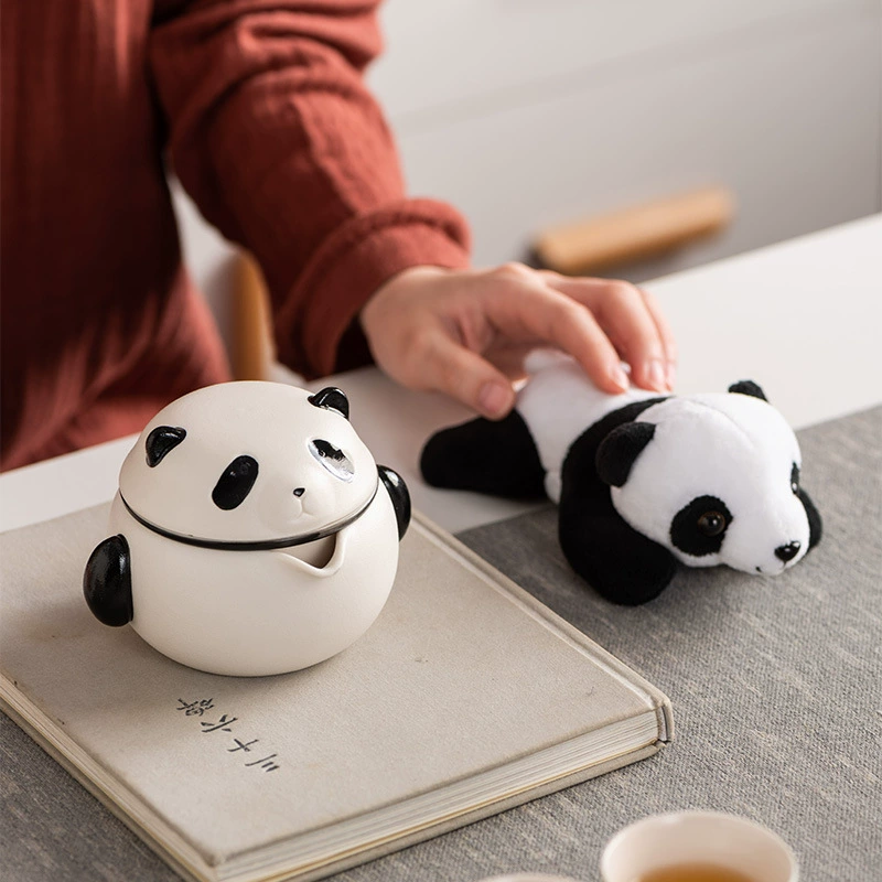 Tea set, handheld tea cup for traveling, panda, Birthday gift