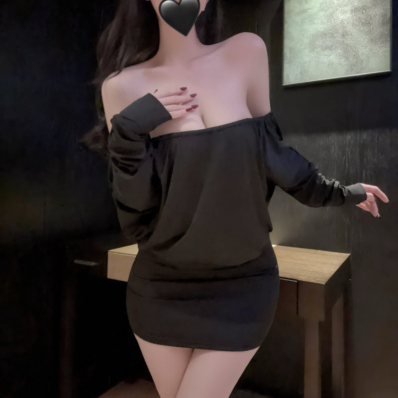 Платье мини Hanpengmu ночной черный, XXXL