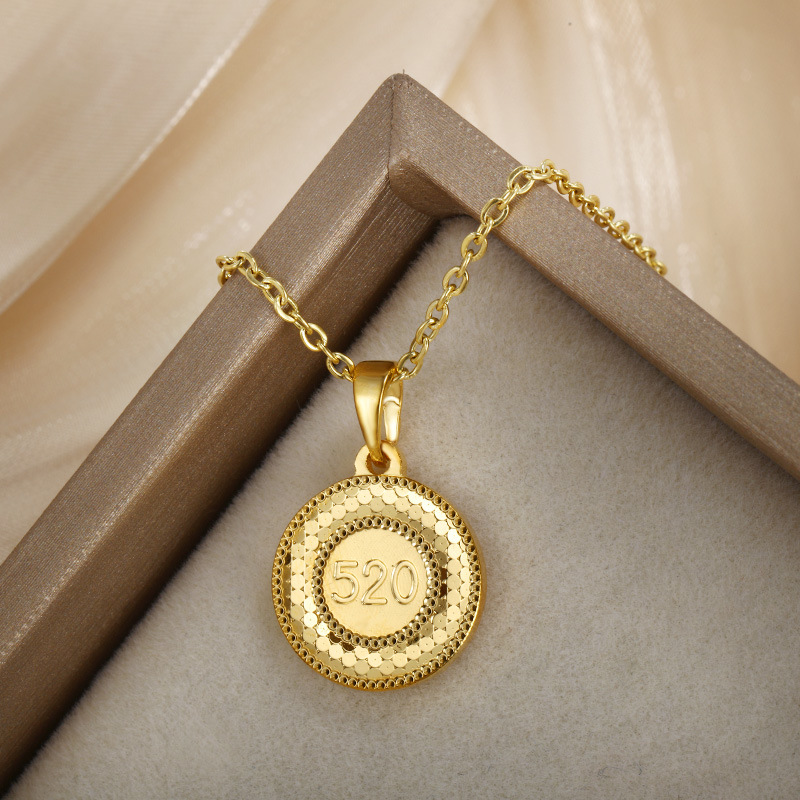 Xupar espejo de la joyería de panal geométrico redondo colgante collar de las mujeres de la moda de lujo ligero nicho colgante accesorios de la joyería