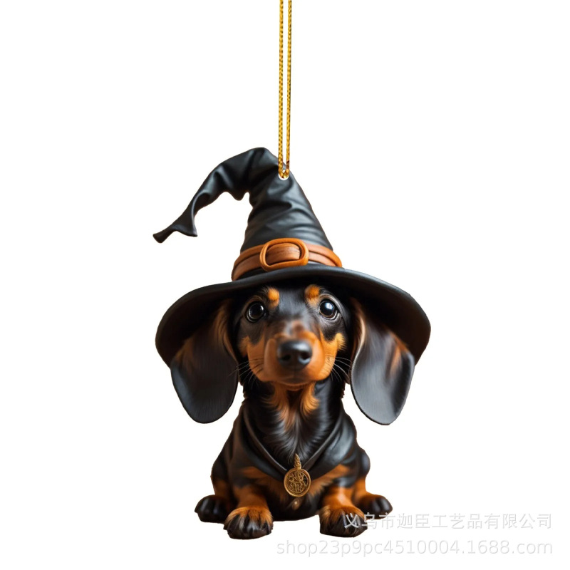 国境を越えた新製品クリスマス装飾品ソーセージ犬ストラップ平面クリスマスツリーストラップクリスマスツリーストラップ|undefined