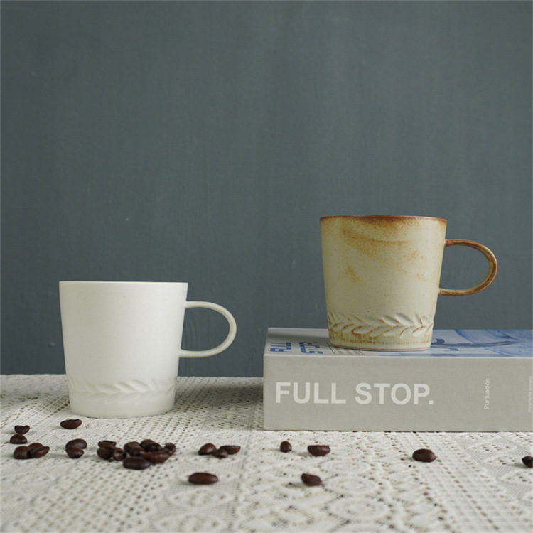 Ceramic Coffee Mug Japanese Style Aesthetic Afternoon Tea Cup_voghion.com