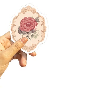 50 retro flower mirror graffiti stickers personalized decorative guitar notebook luggage DIY waterproof stickers