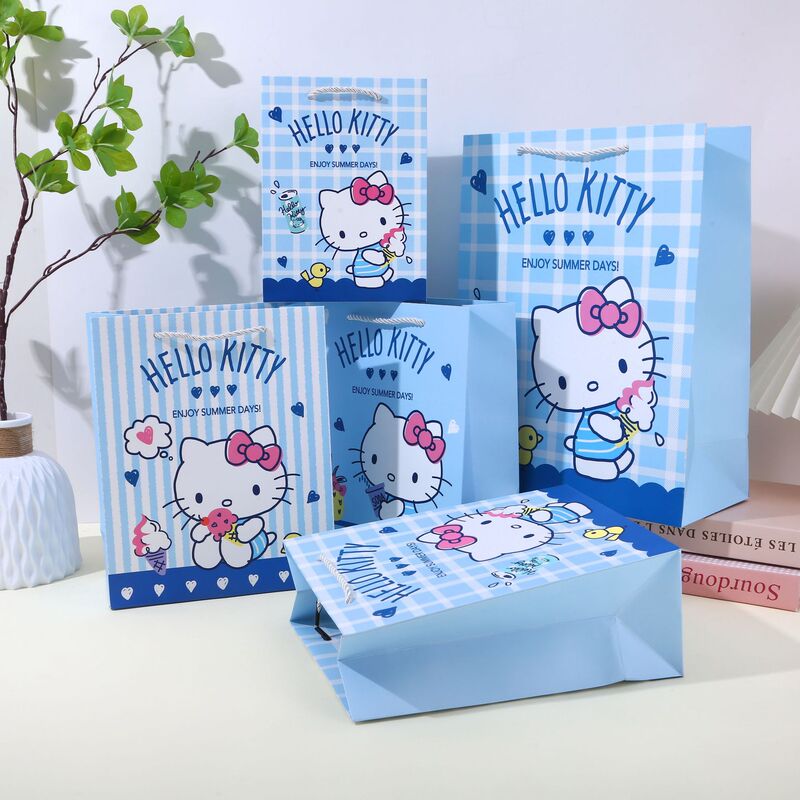 正版授权三丽鸥礼品袋KT猫手提袋卡通伴手礼袋精品潮玩礼物包装袋|undefined