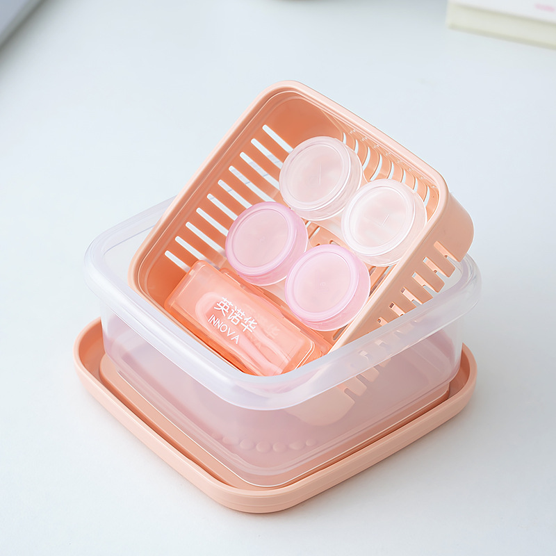 角膜塑形镜沥水盒ok镜冲洗盆RGP硬性眼镜便携沥干篮收纳盒