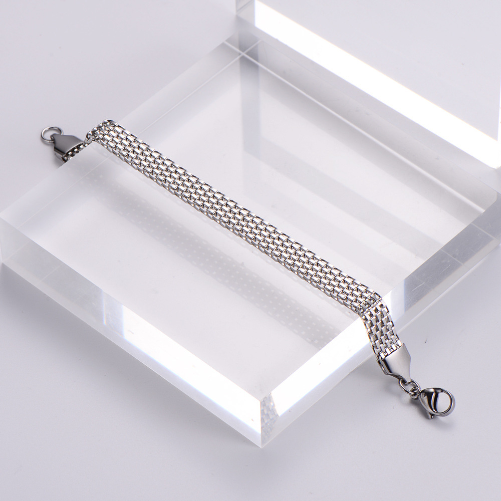 fashion simple geometric stainless steel watch belt Bracelet