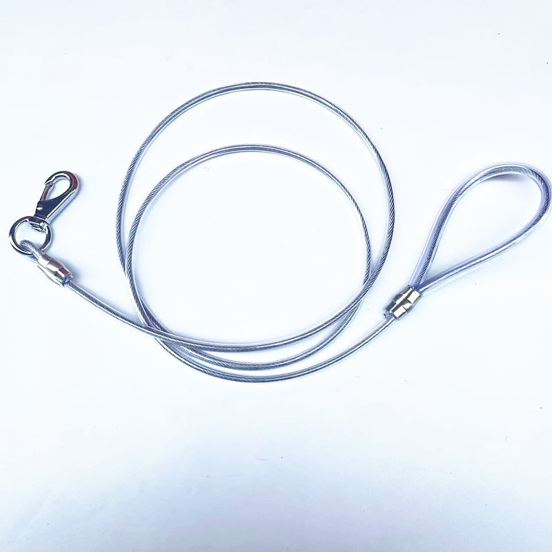 Stahldraht Traktion Haustier Leine Seil Hundekette für große und mittelgroße Hunde Golden Retriever Samojede_voghion.com