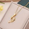 Elite fashionable necklace stainless steel, chain for key bag , European style, simple and elegant design, does not fade, wholesale