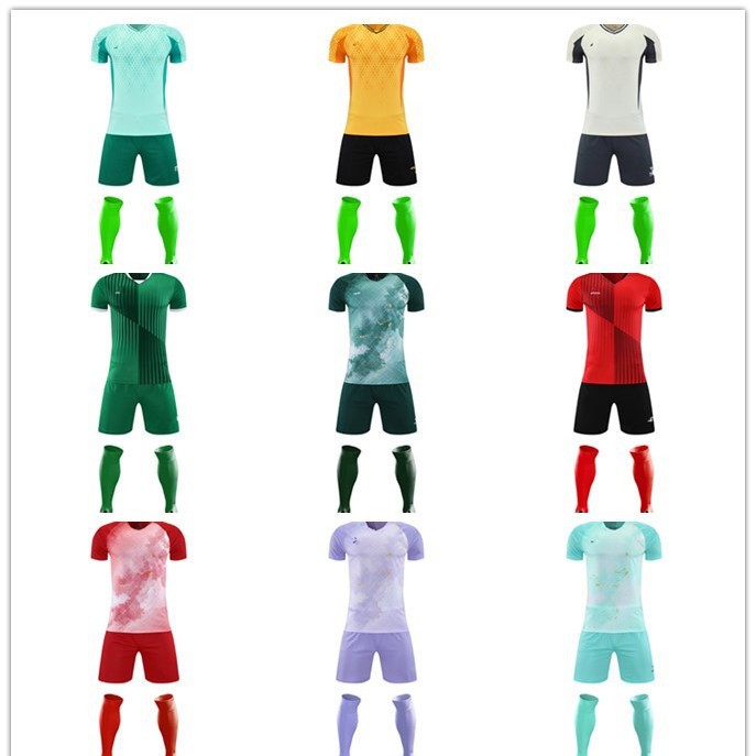 Direct Supply from the Source: 2526 New Model Cross-Border Training Football Team Uniforms, Breathable and Quick-Drying Short-Sleeve Sets for Adults and Children