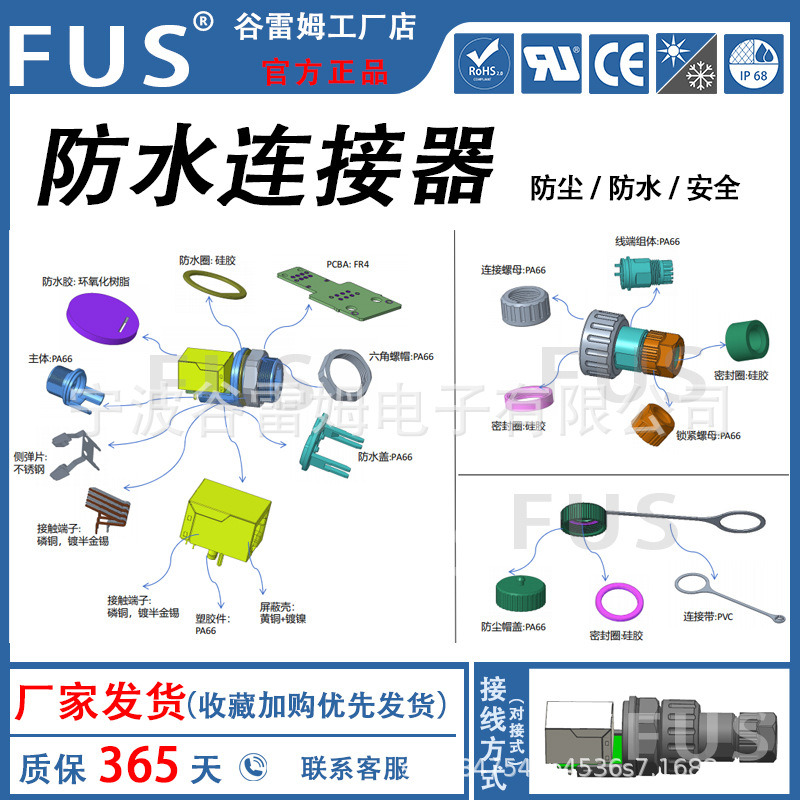 RJ45 방수 커넥터 RJ45 케이블 신호 네트워크 RJ45 더블 윈도우 보드 엔드 공동 하이 엔드 커넥터