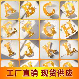 Golden English Proposal Confession Letter Lamp Mirror 0-9 Number Lamp Happy Birthday Led Lamp Love Luminous Light Sign