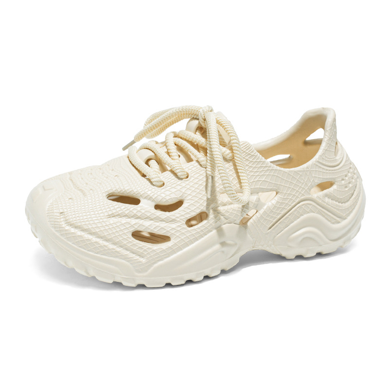 Trazando el río, zapatos con agujeros, estilo de hombre 2025, nueva playa, antideslizante, pisando la mierda, zapatillas Baotou, uso de verano image 9
