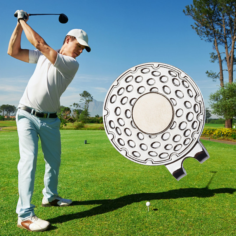 Golf Hat Clip Portable Magnetic Hat Clip with Epoxy Paint Hat Badge Logo 25mm Golf Mark Ball Marker