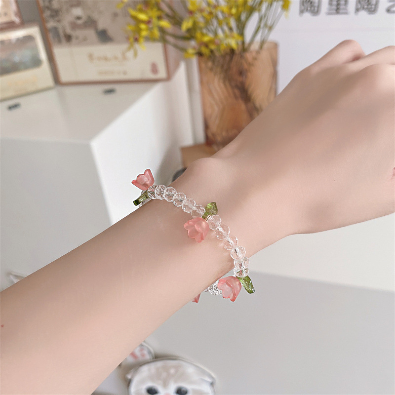 Cute children's elastic fresh beaded bracelet