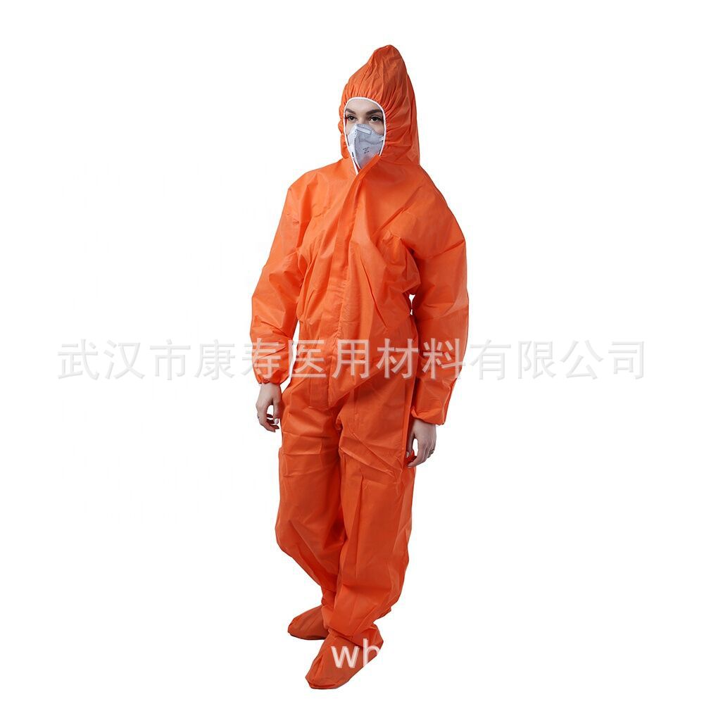 一次性防护服连帽连体服无纺布民用防护服透气防尘服 现货