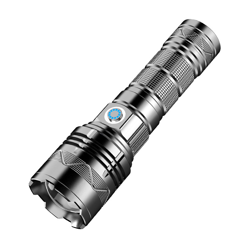 Nuevo producto transfronterizo linterna láser blanca pantalla de potencia de aleación de aluminio para eliminar luz fuerte linterna de largo alcance linterna de iluminación portátil