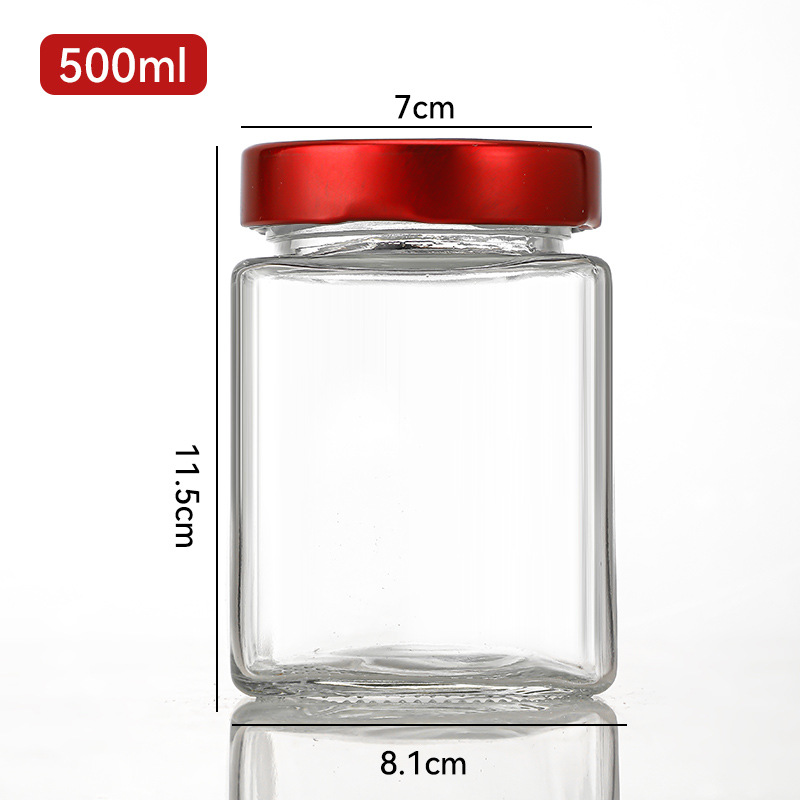 Encurtidos cuadrados de tapa alta, salsa de chile, botella de miel 180ml 280 ml, paquete malicioso, botella de vidrio, nuevo lugar